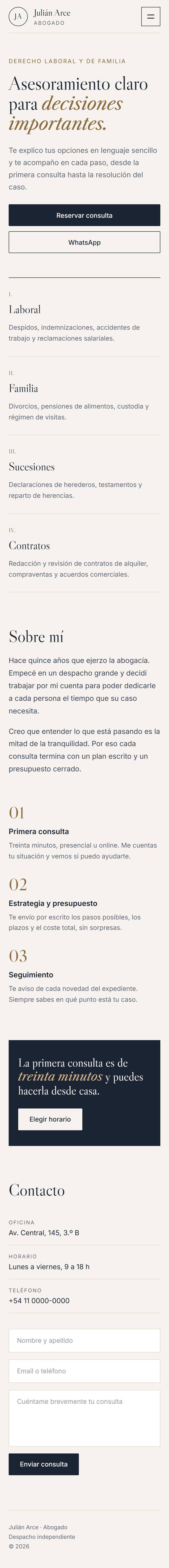 Captura completa de Julián Arce en el móvil