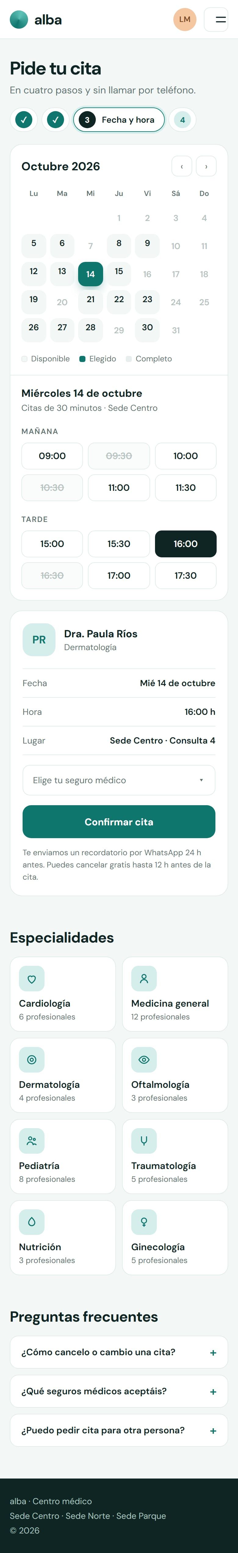 Captura completa de Alba en el móvil