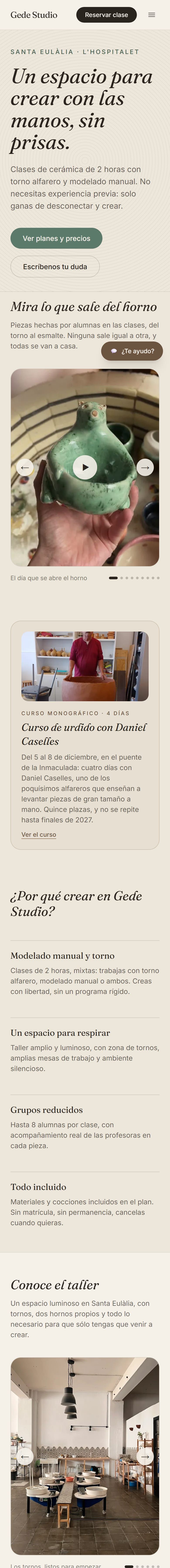 Captura completa de Gede Studio en el móvil