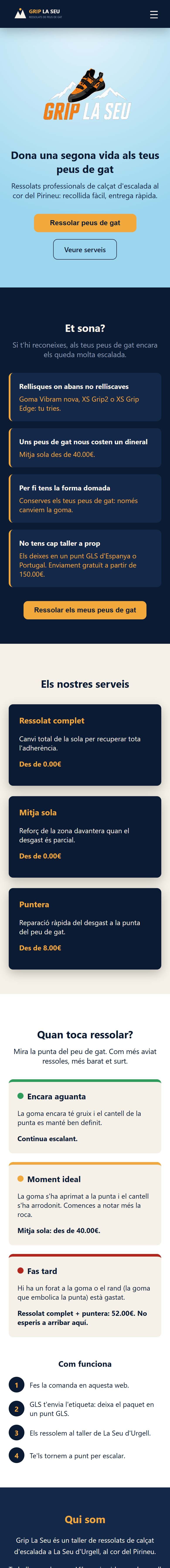 Captura completa de Grip La Seu en el móvil